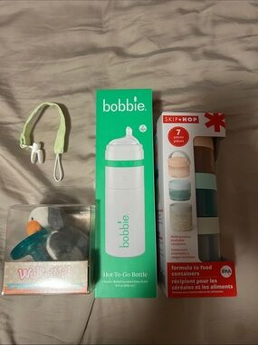 Hot-To-Go Baby Bottle - White & Green